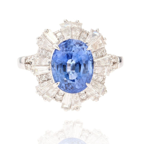 Bague 52 Bague saphir et diamants or blanc 58 Facettes 22-233