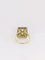 Bague Bague plaque Art-Déco Or jaune Platine Diamants 58 Facettes J148