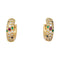Boucles d'oreilles Créoles or jaune, diamants, pierres de couleur. 58 Facettes 31769