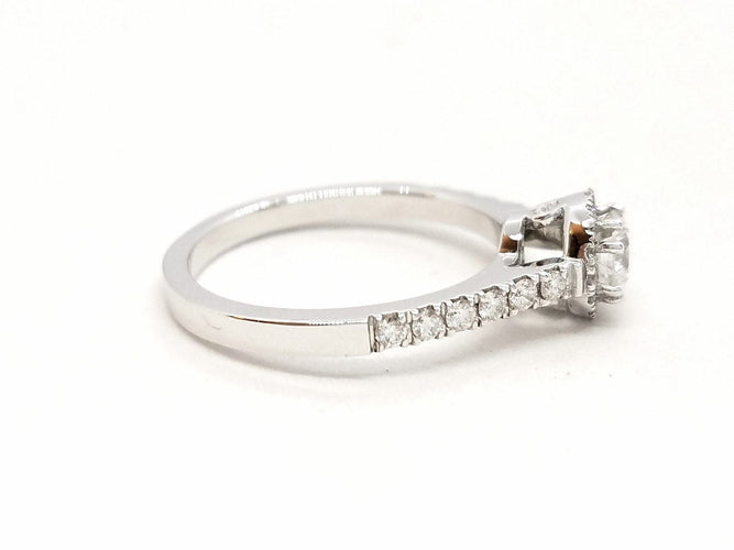 Bague 53 Bague Solitaire Or blanc Diamant 58 Facettes 578819RV
