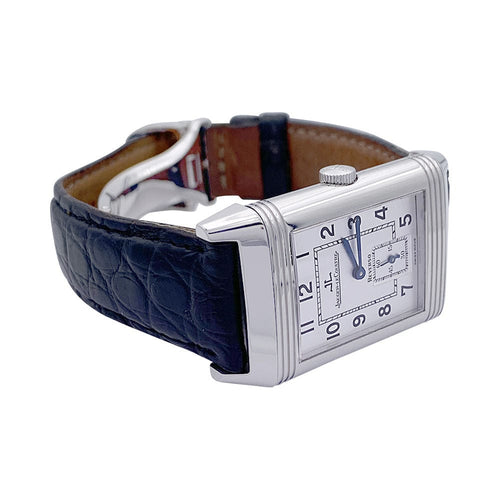 Montre Montre Jaeger Lecoultre, Reverso Classique, acier, cuir. 58 Facettes 32440