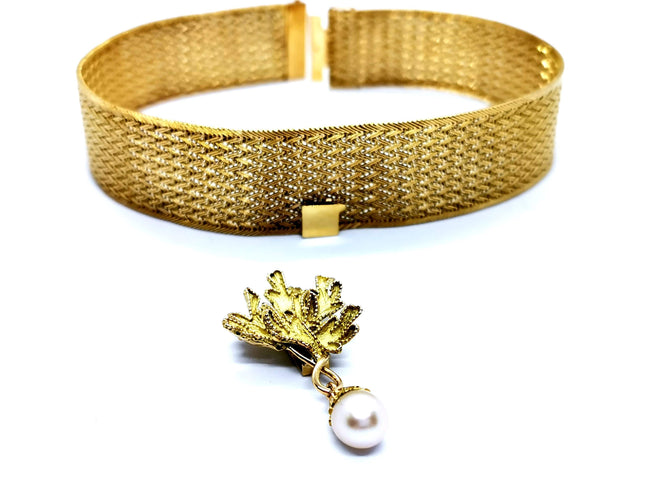 Collier Collier Ras de cou Or jaune Perle 58 Facettes 947222CD