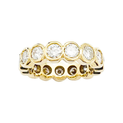 Bague 52 Alliance tour complet or jaune, diamants. 58 Facettes 31398
