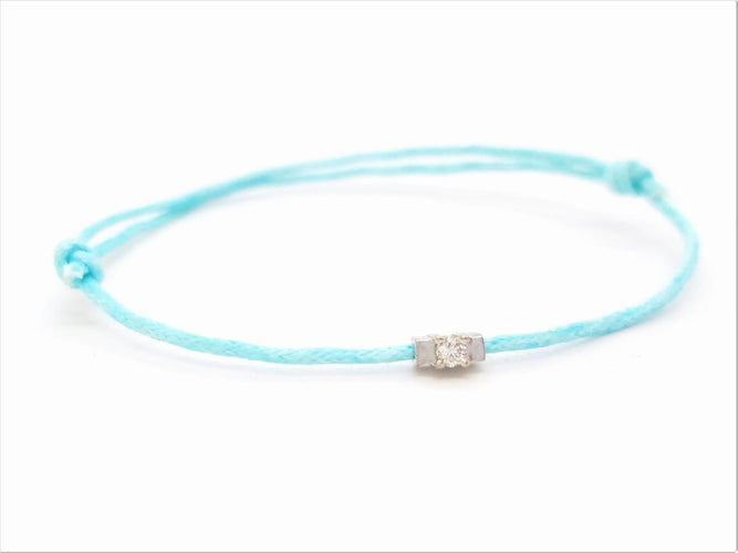 Bracelet Bracelet Cordon Or blanc Diamant 58 Facettes 578892RV