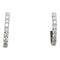Boucles d'oreilles Paire de petites créoles en or blanc, diamants. 58 Facettes 33197
