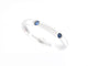 Bague 53 bague POMELLATO alliance lucciole 6 saphirs bleus t53 or blanc 58 Facettes 244394