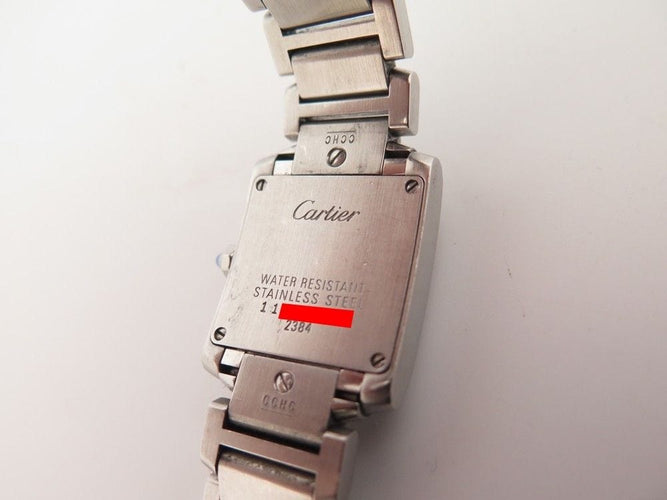 Montre montre CARTIER tank francaise pm acier quartz + etui lady 58 Facettes 255322