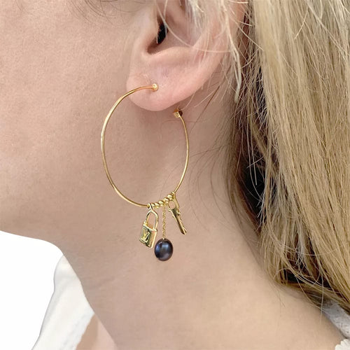 Boucles d'oreilles Boucles d'oreille créoles Louis Vuitton "Monogram" 58 Facettes 32879