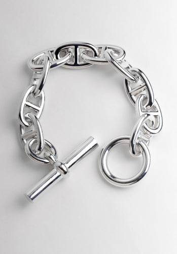 Bracelet Bracelet HERMES Chaîne d'Ancre TGM Argent 925/1000 58 Facettes 64727-61200