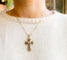 Pendentif Croix provençale or jaune et diamants 58 Facettes