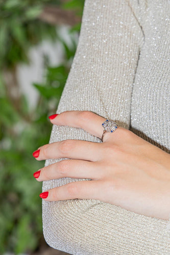 Bague 63 Bague Or blanc Diamant 58 Facettes 2687604CN