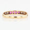 Bague 53 Alliance or jaune diamants et rubis calibrés 58 Facettes 21-575C