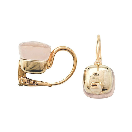 Boucles d'oreilles Boucles d'oreilles Pomellato, "Nudo", or jaune et quartz rose. 58 Facettes 31119