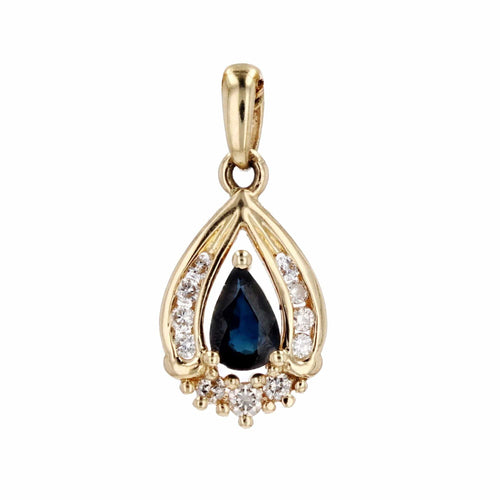 Pendentif Pendentif or jaune saphir diamants 58 Facettes CVP77