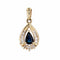 Pendentif Pendentif or jaune saphir diamants 58 Facettes CVP77