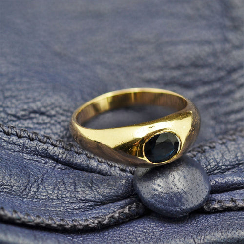 Bague 49 Bague jonc or jaune saphir 58 Facettes 22-518
