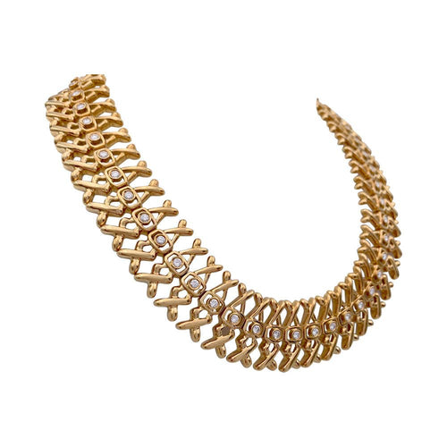 Collier Collier Lalaounis, or jaune, diamants. 58 Facettes 32236