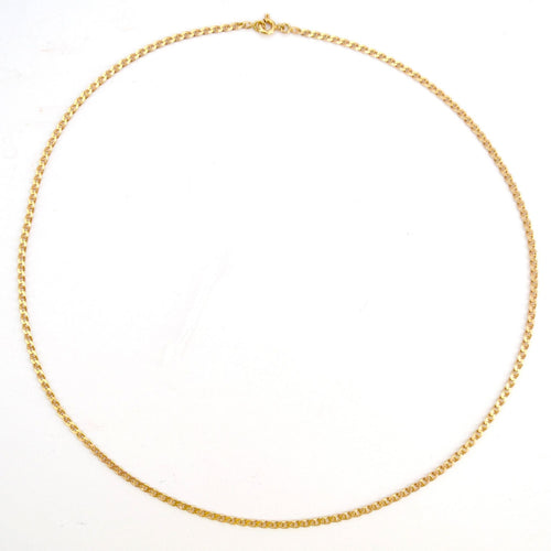 Collier Chaine or jaune maille marine limée 58 Facettes 05-069