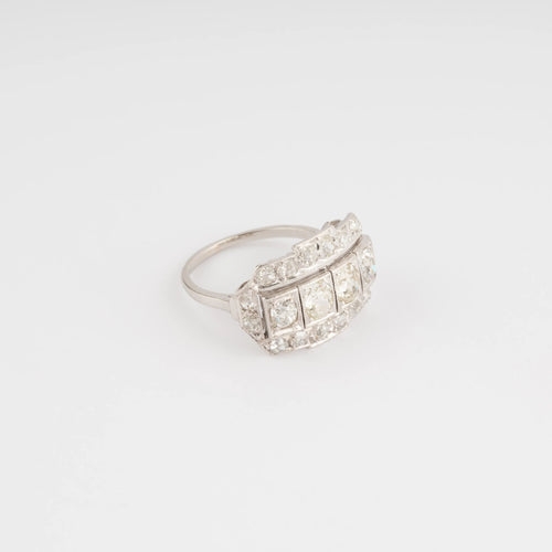 Bague Bague Jarretière Platine Diamants 58 Facettes 1