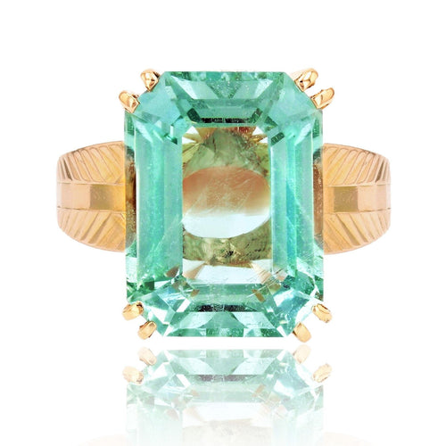 Bague 58 Bague ancienne béryl vert et or 58 Facettes 23-066