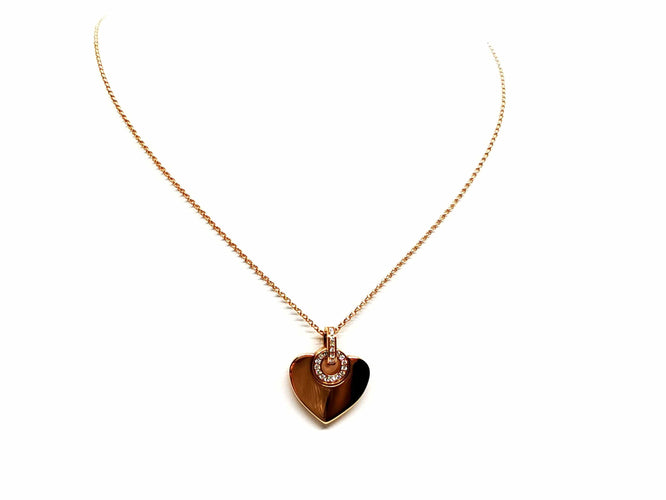 Collier Bulgari Collier Coeur Cuore Or rose Diamant 58 Facettes 1244795CN