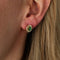 Boucles d'oreilles PUCES D'OREILLES DIAMANTS & EMERAUDES 58 Facettes BO/220139