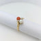 Bague 54 Bague Toi et Moi diamants Perle Corail 58 Facettes 25163