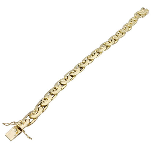 Bracelet Bracelet maille "Haricot", or jaune 58 Facettes 32655