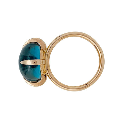 Bague 50 Bague Pomellato "Veleno" en or rose, topaze blue london. 58 Facettes 31402
