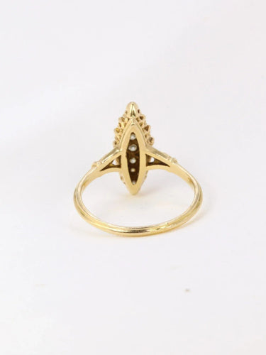 Bague Bague marquise vintage pavage diamants 58 Facettes J3