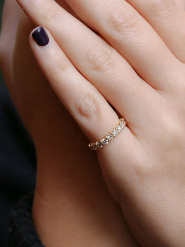 Bague 48.5 Demi-Alliance américaine diamants 0,72 ct 58 Facettes J100