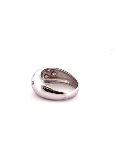 Bague 57 Bague jonc or blanc 10 diamants 58 Facettes