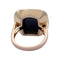 Bague 56 Bague or rose, hématite, quartz, diamants. 58 Facettes 32894