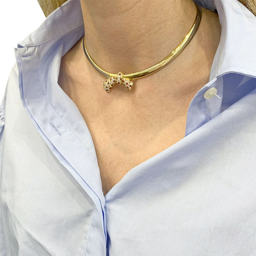 Collier Collier transformable Van Cleef & Arpels, or jaune, rubis, diamants. 58 Facettes 32011