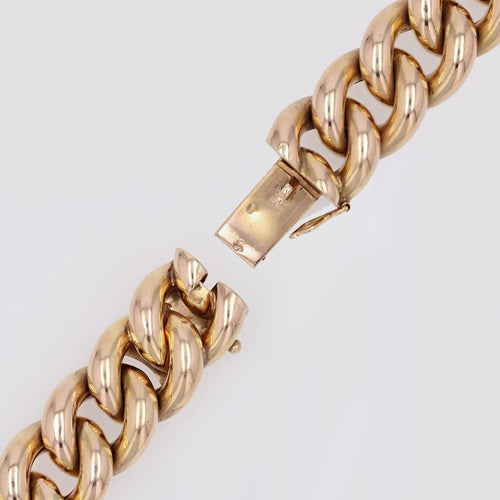 Bracelet Bracelet gourmette or rose ancien 58 Facettes 23-265