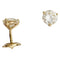 Boucles d'oreilles Puces d'oreilles en or jaune diamants. 58 Facettes 30869