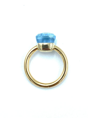 Bague POMELLATO. Bague Nudo Topaze bleue 58 Facettes