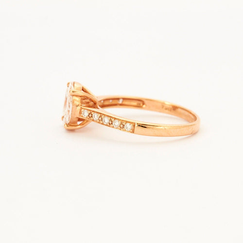 Bague 53 Bague Or Diamant Ovale 58 Facettes 002.931