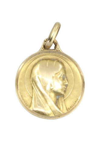 Pendentif MÉDAILLE ANCIENNE AUGIS NOTRE DAME DE LOURDES 58 Facettes 059861