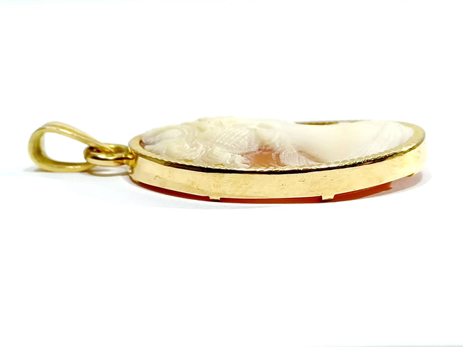 Pendentif Pendentif or rose et Camée coquillage 58 Facettes 3184/1
