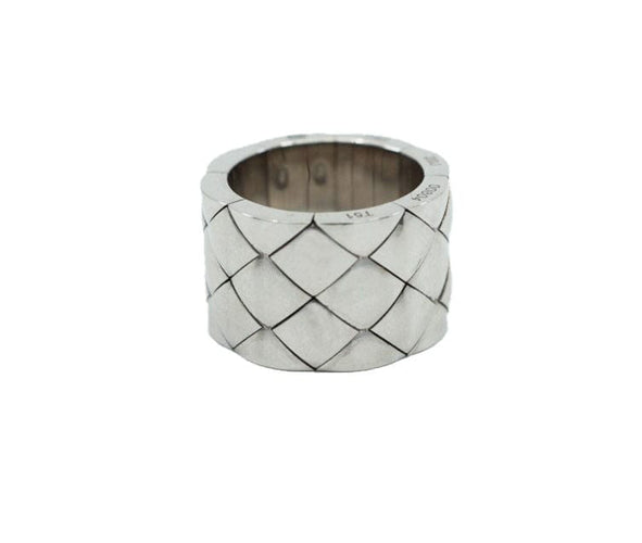 Bague Bague Chanel Matelassé, Or blanc 58 Facettes