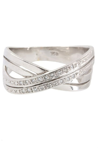 Bague BAGUE ENTRELACÉE DIAMANTS 58 Facettes 003891