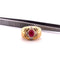 Bague Bague vintage en or jaune, rubis cabochon et diamants 58 Facettes