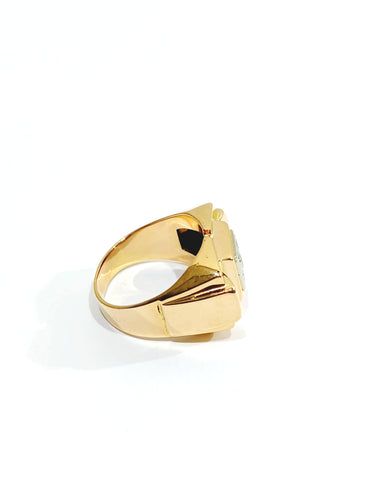 Bague 52 Bague Tank Or et Diamant 58 Facettes