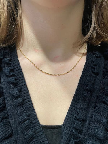Collier CHAINE MAILLE GRAIN DE CAFÉ FANTAISIE 58 Facettes 059941