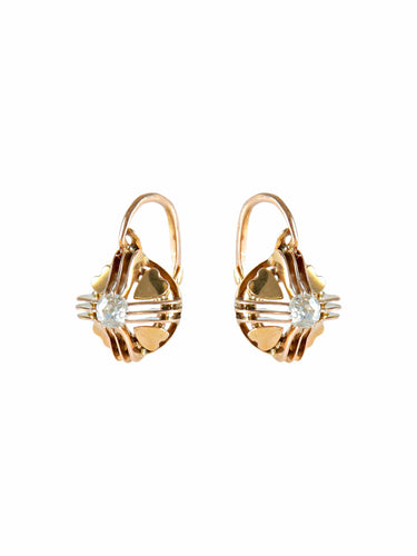 Boucles d'oreilles BOUCLES D'OREILLES DORMEUSES DIAMANTS OR JAUNE 58 Facettes