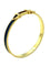 Bracelet Hermès. Bracelet jonc métal doré et cuir 58 Facettes