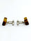 Boutons de manchette Boutons de manchettes Argent Œil de tigre 58 Facettes