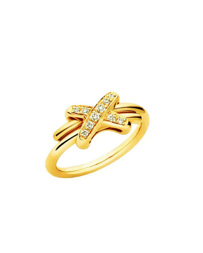 Bague 51 CHAUMET - BAGUE JEUX DE LIENS OR DIAMANTS 58 Facettes 081238-051