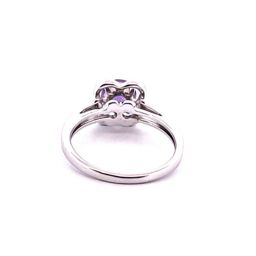 Bague 52 Bague Mauboussin "Desirez Amour" or blanc, améthyste et diamants 58 Facettes